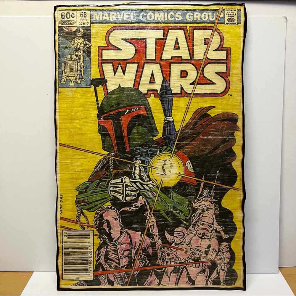 Star Wars Boba Fett Marvel Comics #68 Wood Wall Art Hand-Made by IV_Art_